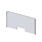 Mark Maker Rod Sneeze Guard - Acrylique transparent 1/4" - panneau de 42" Lx23,5"H-ensemble de tiges de 24"H - passage de 4"x12"-Distanciation sociale optimale entre deux groupes de personnes