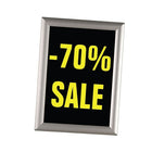 JJ – Porte-affiche OPTI Frame, 8,5 x 11 po, argent, 5/paquet (LOPT8511SS)-Porte-affiche en aluminium