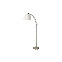Dainolite – Lampe de sol réglable avec abat-jour blanc, 61 x 28 x 11 po, chrome satiné (DM2578-F-SC)-Lampe de sol
