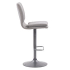 CorLiving - Tabouret de bar touffeté réglable tapissé gris Palmer - lot de 2-Livré en lot de deux