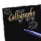 Staedtler - Marqueurs à embout pinceau pour calligraphie avec encre métallisée, pointes de 1 à 6 mm, 5 pièces-5 couleurs assorties, pointes de 2 à 3,5 mm