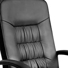 Xtech - Chaise de bureau exécutif Calabria avec accoudoirs - Noir-Accoudoirs en boucle