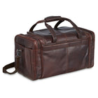 Mancini – Sac de sport de cabine 99-5470-Brown, 20 x 10,75 x 10,75 (po), brun-Cuir de buffle huilé et ciré à grain supérieur brun
