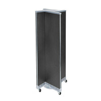 Azar Displays – Présentoir de plancher rotatif à panneaux perforés, 60 x 16 po, noir (700421-BLK)-En plastique noir
