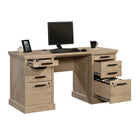 Sauder 60"W La Collection Mason Peak Crédence - Finition Prime Oak-Assemblage rapide et facile