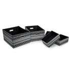 Paniers de rangement à zigzags, noir, blanc66856DF-1