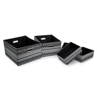 Paniers de rangement à zigzags, noir, blanc66856DF-1