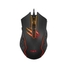 Havit MS1027 USB2.0 filaire 2400DPI avec une respiration fraîche Rainbow LED Light Design Souris de jeu à 6 boutons - Noir-Conception de lumière respirante fraîche