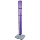 Azar Displays – Tour d’affichage standard à panneaux perforés emboîtables sur 4 côtés, 48 x 4 x 4 po, violet (700225-PUR)-Pivote sur une base lestée