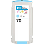 HP – Cartouche d’encre cyan clair 70 (C9390A)-Cyan clair