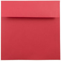 JAM Paper Enveloppes carrées avec fermeture gommée, 7 1/2 x 7 1/2 po, rouge, 1000/paquet-rouge