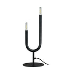 Dainolite - Lampe de table à incandescence moderne Wand, 2 lumières, noir mat-Ajoute une touche unique à n'importe quel espace