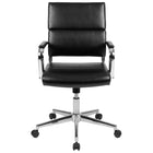 Flash Furniture Chaise De Bureau Pivotante Exécutive Leathersoft Panel-Noir (BT20595M2BK)-Chaise de bureau moderne