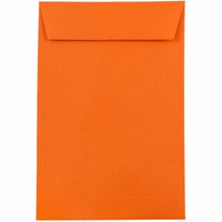 JAM Paper - Enveloppes Colourées pour catalogue à extrémité ouverte - 6 x 9 - orange recyclé - paquet de 50-Couleur: Orange Recyclé