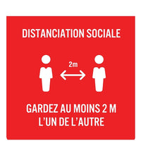 Mark Maker Français Extension pour porte-noms - Distanciation Sociale, gardez au moins 2 m l'un de l'autre - Paquet de 10-Badge français