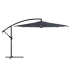 Corliving – Parasol excentré, noir-Parasol excentré de 3 m fabriqué de polyester 180 g
