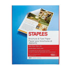 Staples Papier pour brochures et circulaires, 8 1/2 po x 11 po, blanc mat, paq./150-Transformez votre imprimante en poste d'impression professionnel