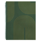Staples - Cahier à spirales vert Arches, 8 x 10 po, ligné-Ligné