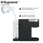 Keurig K-Supreme - Cafetière une tasse à la fois pour capsule K-Cup avec technologie MultiJet - Noir-Infusion rapide et fraîche : Un café prêt en quelques minutes