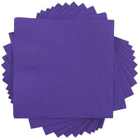 JAM Paper Serviettes à boissons - Petites - 5" x 5" - Violet - Paquet de 600 (5255620727b)-Serviettes cocktail en papier violet