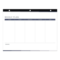Blueline – Sous-mains non daté hebdomadaire, 11 x 8 1/2 po, anglais (A181752)-52 semaines