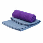 PurAthletics - Tovalloles De Fitness Les Benefices Du Microfibre 16po x 36po, Gris/Sarcelle, paquet de 2-Jusqu'à 10 fois plus absorbant que le coton