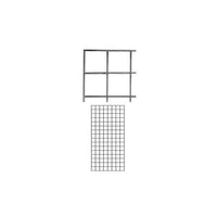 Wamaco - Panneau grillagé de 2 pi x 5 pi, blanc, paquet de 2-Solution idéale pour vitrine de commerçant, foire commerciale et présentoir multiusages