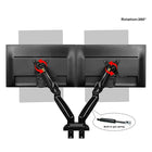 Double moniteur support de bureau Heavy Duty pour les écrans et moniteurs 17 - 27 po de North Bayou - F160-Matériau: Alliage d'aluminium