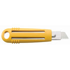 OLFA - Couteau de sécurité semi-automatique à rétraction automatique SK-4 - jaune-Manche en plastique ABS jaune avec canal de support en acier inoxydable