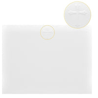 St. James – Cartes de correspondance, motif de croix, pliables à 5 1/2 po x 4 1/4 po, 65 lb, blanc, paq./50-Papier cartonné blanc de 65 lb, simple mais élégant