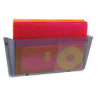 Deflecto - Porte-document incassable  - 1 pochette - format légal - fumée-Classeur mural