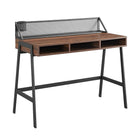 Pupitre a dos maille de 106,68 cm (42 po) - Noyer fonce-Trois compartiments de rangement