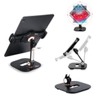 ShoppingAll - Support de Tablette Réglable Court - Noir-Prend en charge les tablettes et les smartphones qui mesurent entre 4,7 po et 12,9 po et jusqu'à 2,2 lb (1 kg)