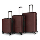 Bugatti - Ensemble de 3 valise rigide ABS - Bruxelles - Rouge-Fabriqué en mélange ABS/PC léger