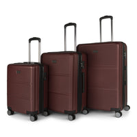 Bugatti - Ensemble de 3 valise rigide ABS - Bruxelles - Rouge-Fabriqué en mélange ABS/PC léger