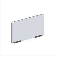 Mark Maker Modular Sneeze Guard Side - Acrylique transparent 1/4" - panneau de 35,5" Lx23,5"H - 2 traverses inférieures de 8"-Nos côtés modulaires transparents doivent être combinés avec les façades modulaires comme une extension pour une protection supplémentaire.