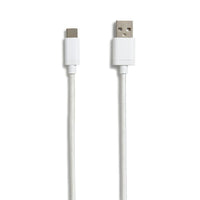 NXT Technologies - Câble tressé USB-C à USB-A, 6 pi, blanc-Câble tressé de 6 pi, résistant aux accrocs et aux enchevêtrements