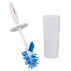 Vileda Ensemble de brosses de toilette Powerfibres-Triple puissance de nettoyage grâce à trois types de poils : angulaires pour nettoyer sous le rebord de la cuvette, plus court et plus résistants pour un nettoyage en profondeur et plus longs pour l'entretien quotidiens des toilettes