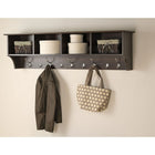 Prepacâ – Étagère à crochets pour vestibule, 60 x 11 1/2 po, espresso-Bois composite lamellé espresso