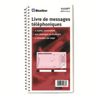 Livret de messages téléphoniques Blueline – 10 3/4 po x 5 3/4 po – Français-100 pages de numéros de téléphone et de messages