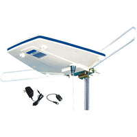 Electronic Master – Antenne numérique extérieure pour téléviseur HD, 17 x 14 x 3 po, blanc-Gamme de fréquences : 40 à 890 MHz