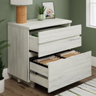 Sauder - La Collection Porto Palma Classeur lateral - Finition Haze Acacia-Dessus durable de 1 po. d'epaisseur.