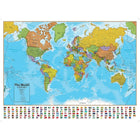 Round World Products - Carte du monde plastifiée Hemispheres-Utilisation : Sciences sociales