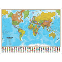 Round World Products - Carte du monde plastifiée Hemispheres-Utilisation : Sciences sociales