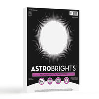 Astrobrights - Papier couverture 65lb - 8,5 po l x 11 po H - Blanc astro - Paquet de 150-Poids : Papier 65 lb./176 gsm blanc