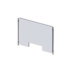 Mark Maker Rod Sneeze Guard - Acrylique transparent 1/4" - panneau de 30" Lx23,5"H- ensemble de tiges de 24"H -passage de 4"x12"-Distanciation sociale optimale entre deux groupes de personnes