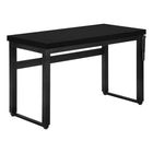 Monarch Specialties - 7682 Bureau 48 po L - Hauteur Adjustable Noir/Metal Noir-Peut être utilisé comme bureau d'ordinateur ou table d'écriture, ce bureau pour travailler debout est parfait pour les espaces limités et peut être ajusté de 29,5 pouces à 48 pouces de hauteur.