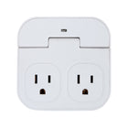 Helix - Chargeur mural et veilleuse PowerLED prises doubles ports USB-A et USB-C-Conception en berceau pliant