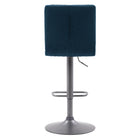 CorLiving - Tabouret de bar touffeté  réglable tapissé bleu Palmer - lot de 2-Montage facile