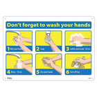 Zenith - Enseigne avec pictogramme - Don't Forget to Wash Your Hands - 14" x 20" - Aluminium-Don't Forget to Wash Your Hands